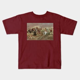 For Supremacy by Charles Marion Russell Kids T-Shirt